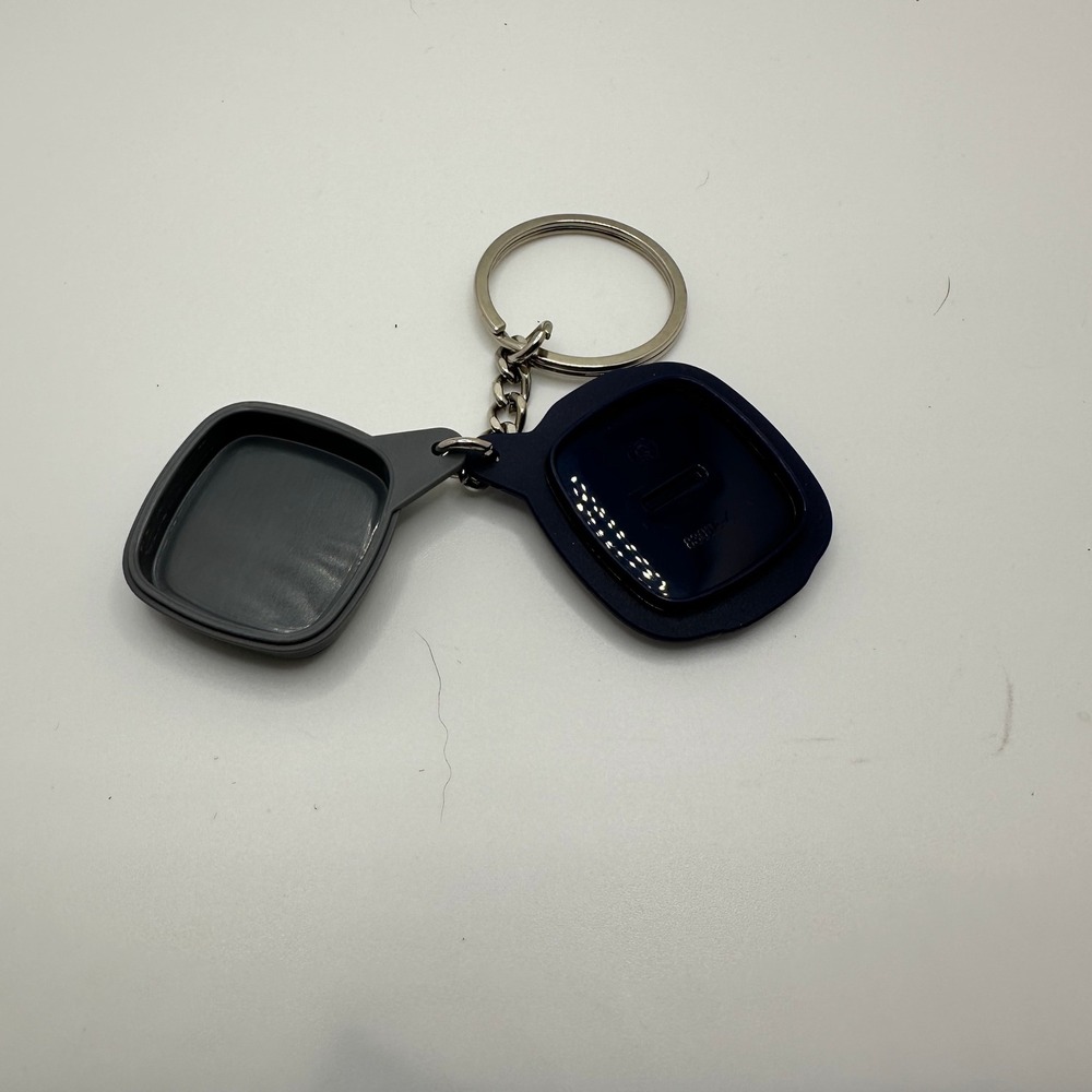 Tupperware Miniature Container Keychain Navy Blue Tiny Collectible Accessory